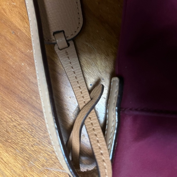 Kate Spade. Plum/wine. Crossbody. Tan strap. - Picture 11 of 12